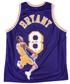 2020 Kobe Bryant Signed Limited-Edition (#1/1) Hand Painted Los Angeles Lakers #8 Road Jersey (PSA/DNA & Fatla COA) 
